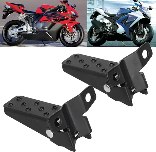 Miniatura 6 de Universal Retro Motocicleta Plegable Piernas, Pasajero de Acero Reposapiés para Motocicleta ATV Scooter