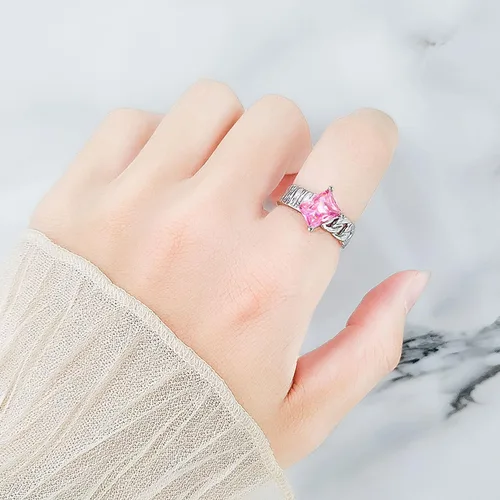 Miniatura 32 de Anillo de plata 925, anillos de plata ajustables para mujer, anillos de pulgar abiertos, anillos de circonio, anillos ajustables, anillos abiertos