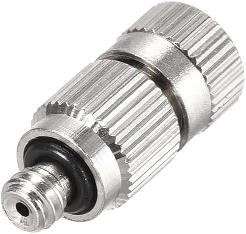 Miniatura 4 de uxcell Boquilla de nebulización de latón, cabezal rociador de nebulización de 0.004 in de diámetro de orificio roscado de 3/16 pulgadas para sistema