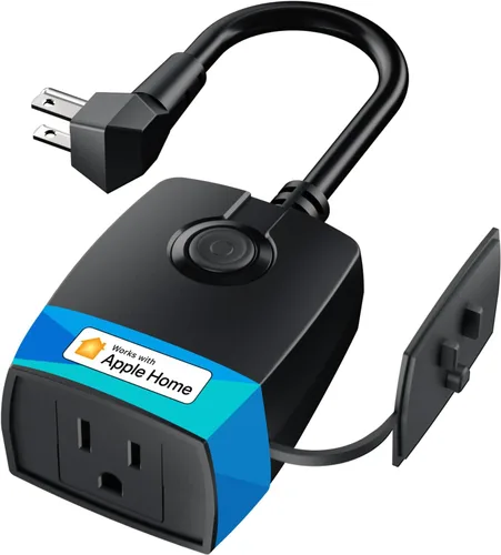 Miniatura 9 de meross Enchufe inteligente para exteriores compatible con Apple HomeKit, Siri, Alexa, Google Assistant y SmartThings, toma impermeable