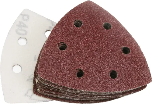 Miniatura 39 de Utoolmart Papel de lija para detalles, papel de lija triangular, almohadillas de lijado de gancho y bucle, multiherramienta oscilante triangular, 15