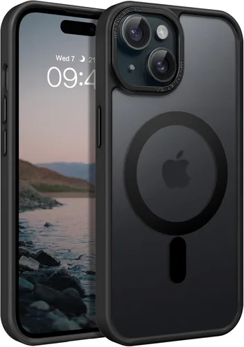 Miniatura 25 de BENTOBEN Funda para iPhone 15, funda para iPhone 15 compatible con MagSafe, funda magnética mate translúcida a prueba de golpes para mujeres