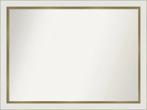 Amanti Art Espejo personalizado, espejo estrecho de baño de oro blanco, espejo de pared o espejo de tocador de baño sobre el fregadero (23.25 x Eva