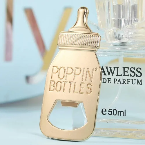 Miniatura 5 de Paquete de 18 abridores de botellas para recuerdos de baby shower, regalos de devolución de fiesta, abrebotellas con exquisita caja de recuerdos