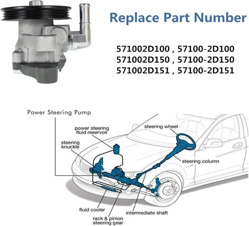 Miniatura 6 de labwork Bomba de dirección asistida 571002D100 Reemplazo para Elantra Saloon 2000-2006 Reemplazo para Coupe 2.0L 2002-2008
