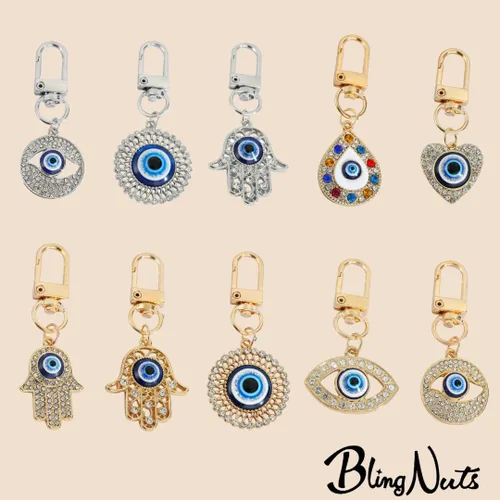 Miniatura 3 de Llavero de mano Hamsa de mal de ojo para llavero de coche, bolso de buena suerte, amuleto