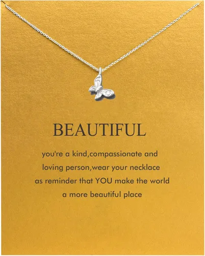 Miniatura 27 de Baydurcan - Collar de amistad con colgante de ancla, brújula y dije de elefante de la buena suerte, con tarjeta de mensaje y tarjeta de regalo