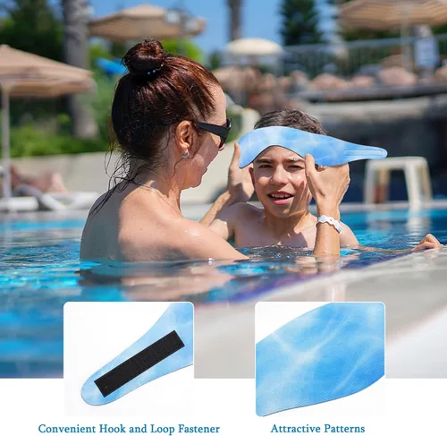 Miniatura 5 de HeySplash Diadema de natación, tapones para los oídos de natación, banda para los oídos de nadador, tapones para los oídos para niños, protector