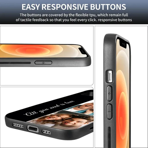 Miniatura 6 de Easycosy Fundas de teléfono personalizadas con fotos para 17 16 15 14 13 12 11 Pro/Max/Mini XR X Xs Max Funda de iPhone personalizada con múltiples