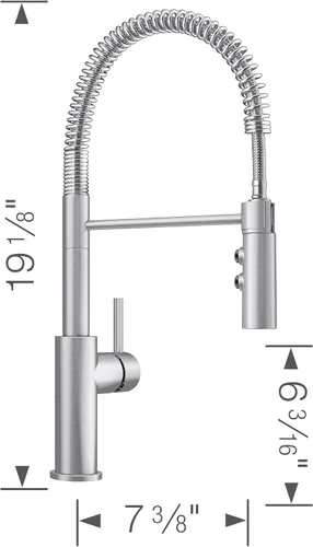 Miniatura 3 de Blanco Catris 1.5 GPM - Grifo de cocina extraíble con un solo orificio