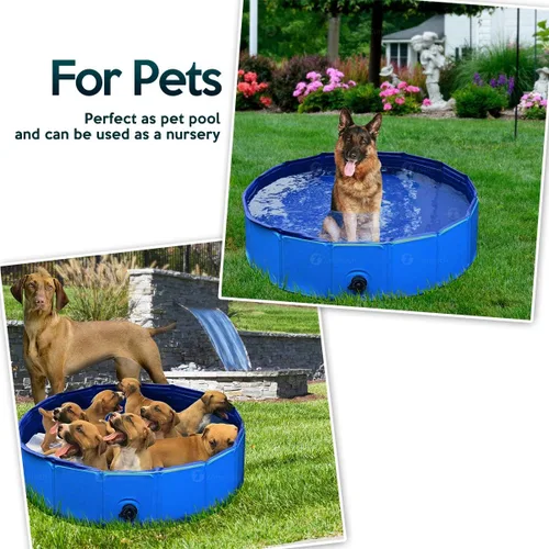 Miniatura 7 de Zone Tech - Piscina plegable para perros y mascotas, de alta calidad, fácil de almacenar, plegable y compacta para niños, bañera a prueba de fugas