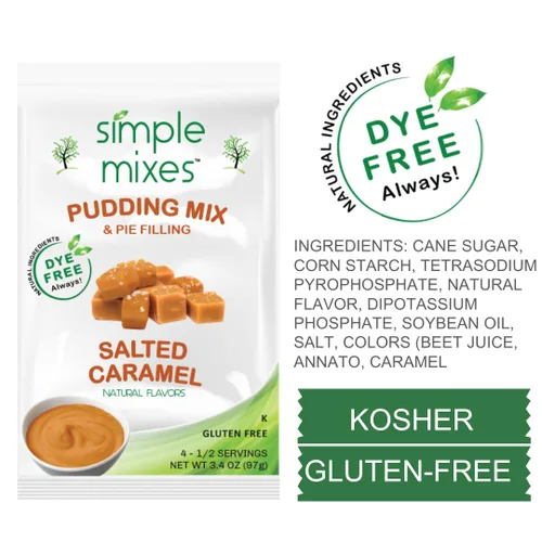 Miniatura 5 de Simple Mixes Mezcla natural de pudín instantáneo y relleno de pastel, variedad, chocolate, vainilla y caramelo salado, sin gluten ni tintes, sin