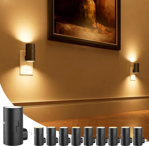 Miniatura 8 de NIORSUN Luces nocturnas enchufables en la pared, regulables con 3 modos de color y sensor de encendido y apagado automático, lámpara nocturna Blanco