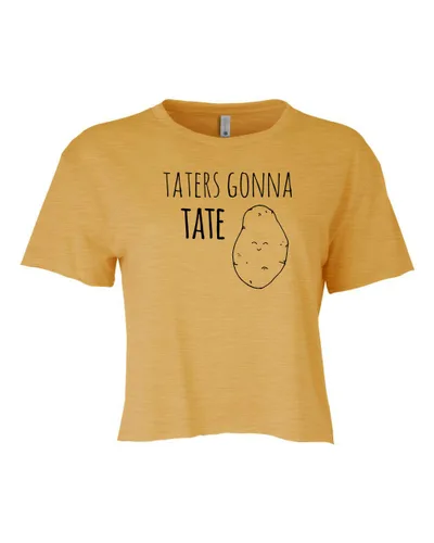 Miniatura 9 de I Walk The Lime, Cute Women's Screen Printed Crop Tee, Shirts With Sayings, Heather Gray or Gold (S, Heather Gray)