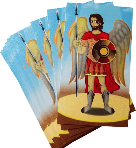 Miniatura 4 de Westmon Works Tarjetas sagradas de oración de San Miguel para niños, paquete a granel para aula o iglesia masiva, juego de 25, fabricadas