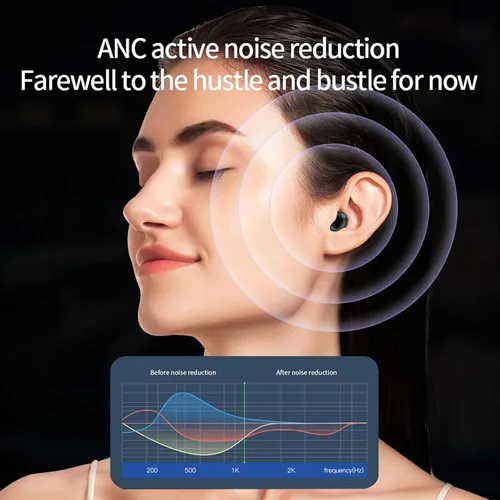 Miniatura 5 de Pantalla táctil invisible pequeños mini auriculares inalámbricos Bluetooth 5.4 discretos auriculares ocultos para el trabajo, auriculares