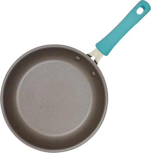 Miniatura 10 de Rachael Ray Cook + Create - Juego de sartenes antiadherentes, 9.5 pulgadas y 11.75 pulgadas, color azul agave