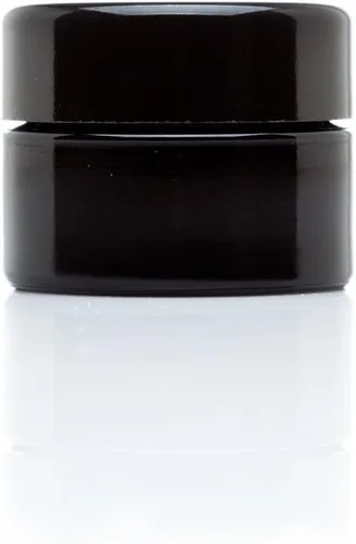 Miniatura 9 de Infinity Jars Tarro clásico de vidrio negro de 0.5 fl oz (0.5 fl oz), hermético, a prueba de olores, recargable, para almacenamiento a largo plazo