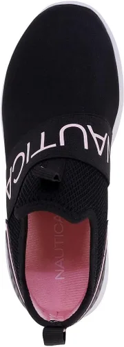 Miniatura 4 de Nautica Tenis deportivos sin cordones para niñas jóvenes, elegantes zapatos para correr y tenis para niños pequeños y grandes
