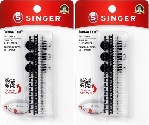 Miniatura 9 de Singer Botón de fijación rápida herramienta de reemplazo de botón con 60 sujetadores y 12 botones (01933)