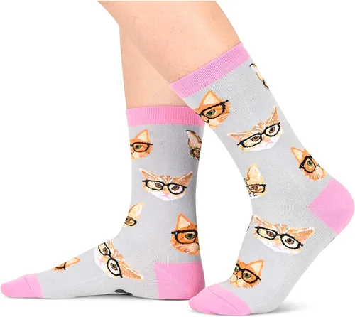 Miniatura 2 de Zmart Funny Duck Pig Dinosaur Fox Gifts for Women, Novelty Wolf Goat Chicken Sloth Hedgehog Socks