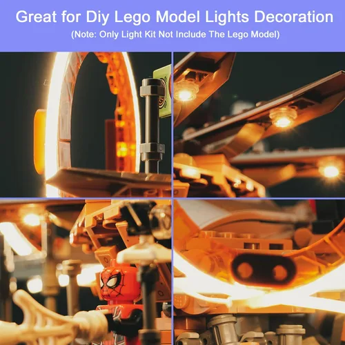 Miniatura 2 de Kit de luces LED mejorado compatible con Lego 76261 Final Battle Building Set, decoración de luces compatible con Lego 76261 (modelo no incluido)