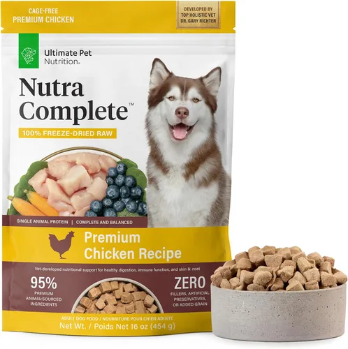 Miniatura 20 de ULTIMATE PET NUTRITION Nutra Complete - Alimento para perros 100% liofilizado crudo formulado por veterinarios con antioxidantes, prebióticos