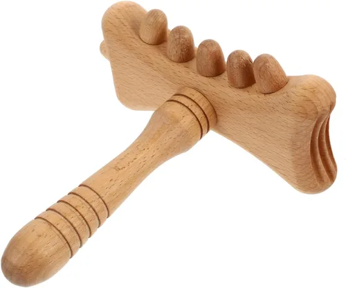 Palo de guasha de haya natural para raspado de cuerpo completo, masaje, activación del punto de activación, superficie agradable a la piel, tabla de