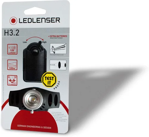 Miniatura 2 de Ledlenser H3.2 Faro LED, focalizable, giratorio, 120 lúmenes, regulable, haz de larga distancia 328.1 ft, 3xAAA batería alimentada, incl.