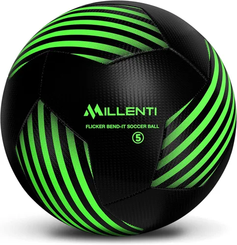 Miniatura 7 de Balón de fútbol Millenti tamaño 5 – Reverse Bend-It – Balón de fútbol con alta visibilidad, fácil de rastrear – Balones de fútbol oficial con unión