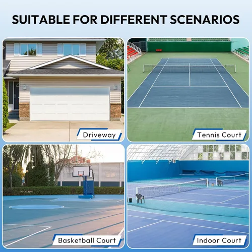 Miniatura 7 de A11N SPORTS Juego de iniciación de pickleball prémium para entrada, red portátil de 22 pies, marcadores de cancha, 4 paletas, pelotas y bolsa