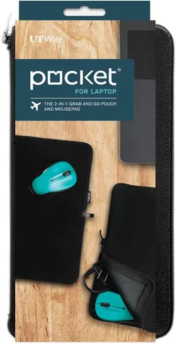 Miniatura 9 de UT Wire Estuche organizador de viaje de bolsillo con cremallera para cargador, cable, banco de energía, accesorios de memoria flash en negro