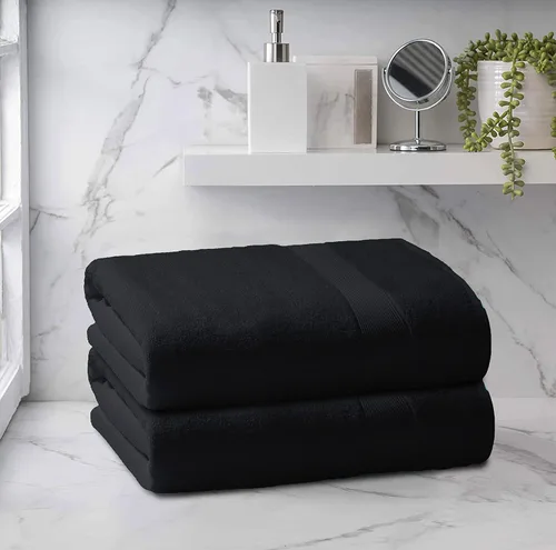 Miniatura 3 de Belizzi Home - Juego de 2 toallas grandes de baño de algodón de alta calidad, 35x70 pulgadas, algodón 100% puro, ideal para uso diario, ultrasuave