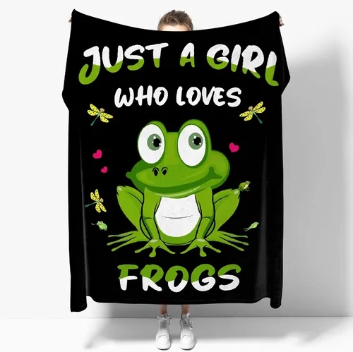 Miniatura 10 de Manta personalizada con nombre "I Just Really Like Noodle Frog", regalo divertido para niñas/niños, para sofá, cama, dormitorio, sala de estar