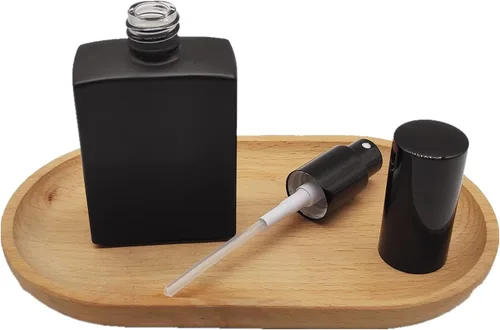 Miniatura 5 de Botella de spray de vidrio cuadrada de 8 piezas, pequeño recipiente recargable con niebla fina srpayer, botella de perfume