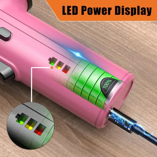 Miniatura 8 de KOMAX Tijeras eléctricas inalámbricas, cortador de cartón de 4 V con 3 cuchillas, batería recargable de 2000 mAh, caja de almacenamiento, tijeras