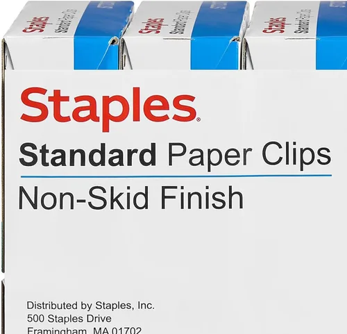 Miniatura 2 de Staples Clips para papel, 1.25 pulgadas, resistentes, antideslizantes, plateados, paquete de 1000 – Clips de agarre seguro para uso en oficina