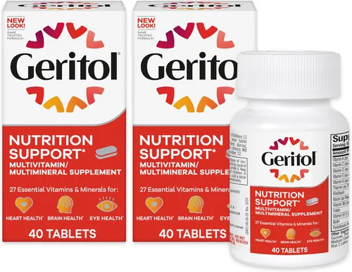 Miniatura 7 de Geritol, Suplemento multivitamínico, contiene vitaminas B, antioxidantes, vitaminas C, E y D y hierro, 26 vitaminas y minerales esenciales, sin