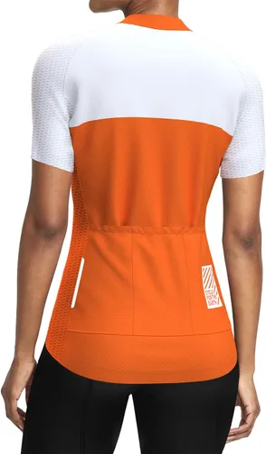 Miniatura 2 de Wulibike Maillot de ciclismo para mujer, manga larga, con bolsillos