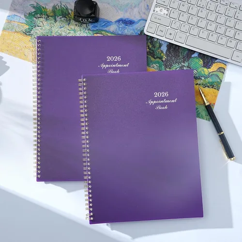 Miniatura 7 de Agenda semanal 2026, agenda diaria por hora 2026, enero de 2026 a diciembre de 2026, libro de citas de 9 x 11 pulgadas, pestañas mensuales