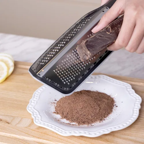 Miniatura 4 de Cohesion Zester - Rallador de doble cara para cocina, herramienta de cocina de limón para queso, cítricos, ajo, jengibre, nuez moscada, chocolate