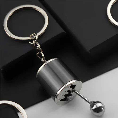 Miniatura 4 de Osilly Llavero de caja de cambios, llavero de palanca de cambios manual de seis velocidades, accesorios creativos para aliviar el estrés, llavero