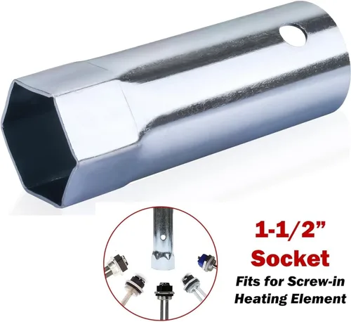 Miniatura 5 de EWH-03 Kit de ajuste del calentador de agua eléctrico con llave de elementos, incluye termostato de calentador superior e inferior, 2 elementos