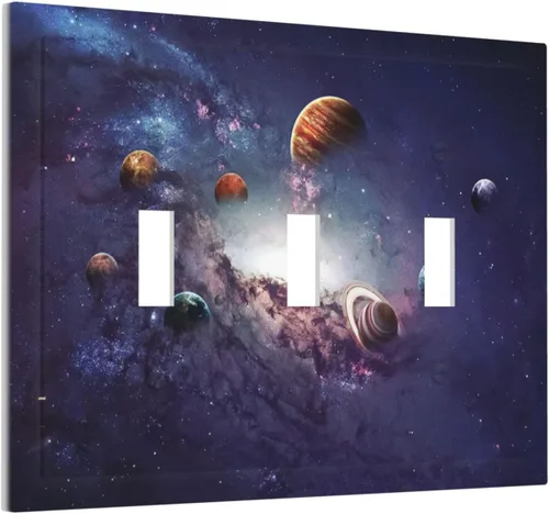 Miniatura 117 de Cubierta de Interruptor de Luz de 1 Gang de Mujer Africana, Placa de Pared Individual Basculante, Receptáculo de Cebras y Elefantes GFCI, Niña Mujer