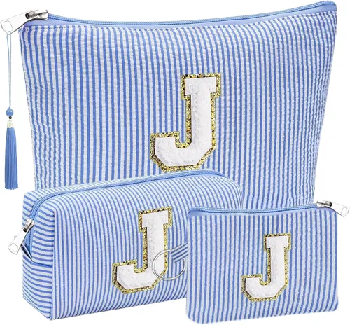 Miniatura 17 de Regalos Iniciales Bolsitas de Cosméticos de Viaje Juegos para Cartera, 3pcs Bolsitas Stoney Clover Dupes Bolsa de Maquillaje, Juego de Bolsas