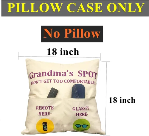 Miniatura 2 de ZUYUROU Regalos para Tía, Fundas de Cojín Decorativo de 2 Bolsillos "Auntie's Spot" de 18x18 Pulgadas + Cuchara Grabada, Regalos para el Día