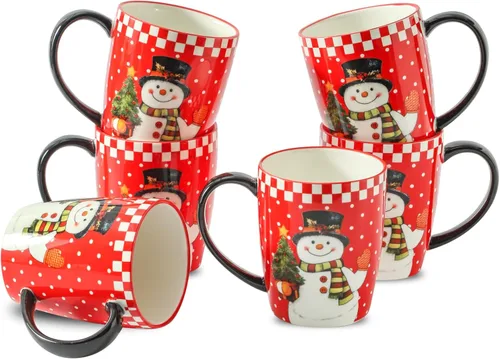 Miniatura 20 de Juego de tazas de café de cerámica grandes - 15 oz tazas de café con mango de porcelana, juego de 4 con mango, perfectas para capuchino, té, moca