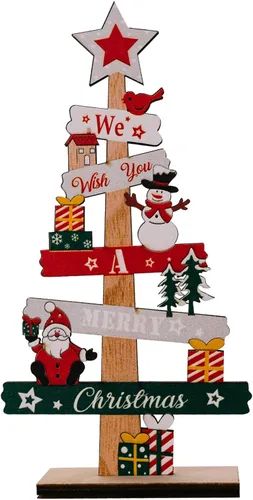 Miniatura 6 de Adornos de Gnomo de Árbol de Navidad para el Hogar, Mesa, Adornos de Navidad de Madera para Fiestas en la Oficina, Decoración de Bandeja Escalonada