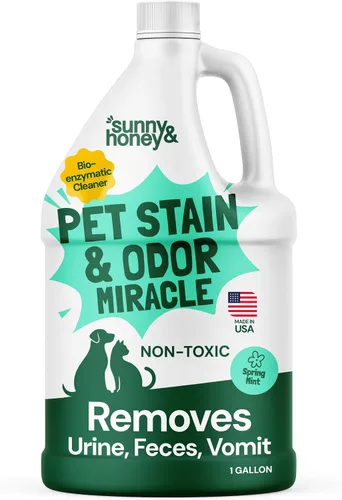Miniatura 13 de Sunny & Honey Removedor de manchas y olores de mascotas, limpiador enzimático para orina de perro y excremento en alfombras y muebles, spray