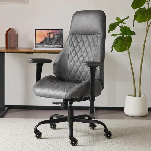 Miniatura 6 de YFO Silla de Escritorio para Oficina en Casa Respaldo Alto Ruedas de Goma para Oficina Silla de Computadora Ergonómica con Soporte Lumbar Altura